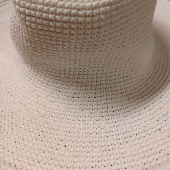 Wooden Ships Sun Hat Beige Cotton Floppy Summer Beach Coastal - Picture 2 of 6